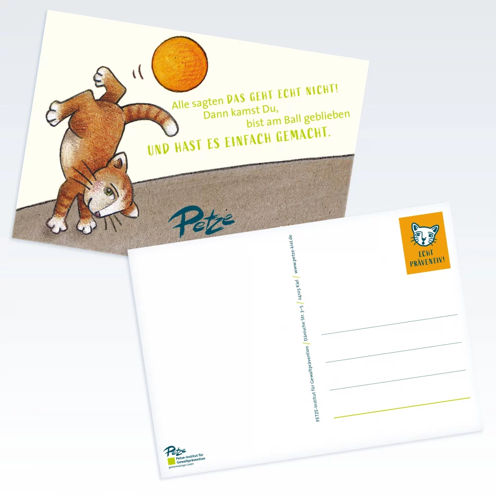 Postkarte: Am Ball bleiben! – Bild 2