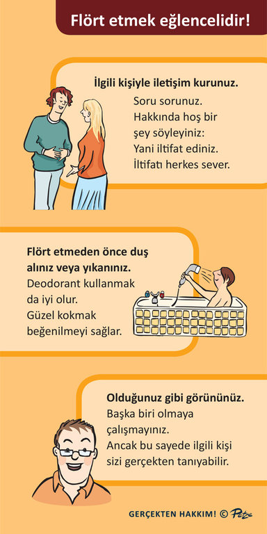 ECHT MEIN RECHT! Flirt-Tipp-Karte. In Türkisch - Vorderseite