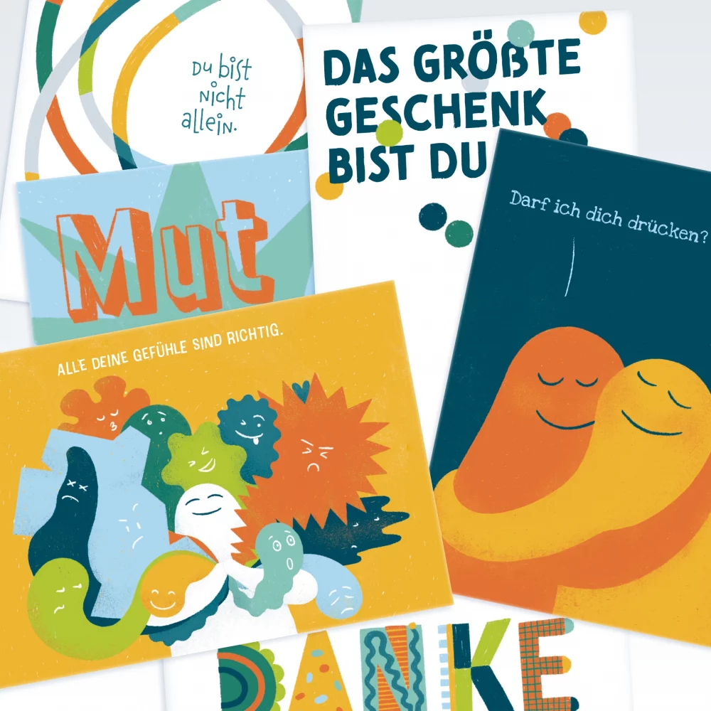 Postkarten-Set: Präventionsbotschaften