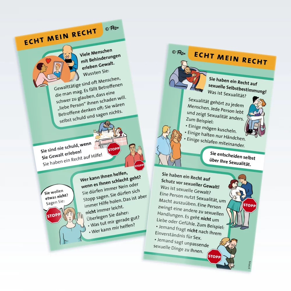 ECHT MEIN RECHT! Rechte-Karte. In leicht verständlicher Sprache PRINT - 15 Stück