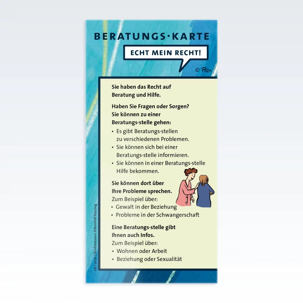 ECHT MEIN RECHT! Beratungs-Karte - Hilfe holen. In leicht verständlicher Sprache PDF